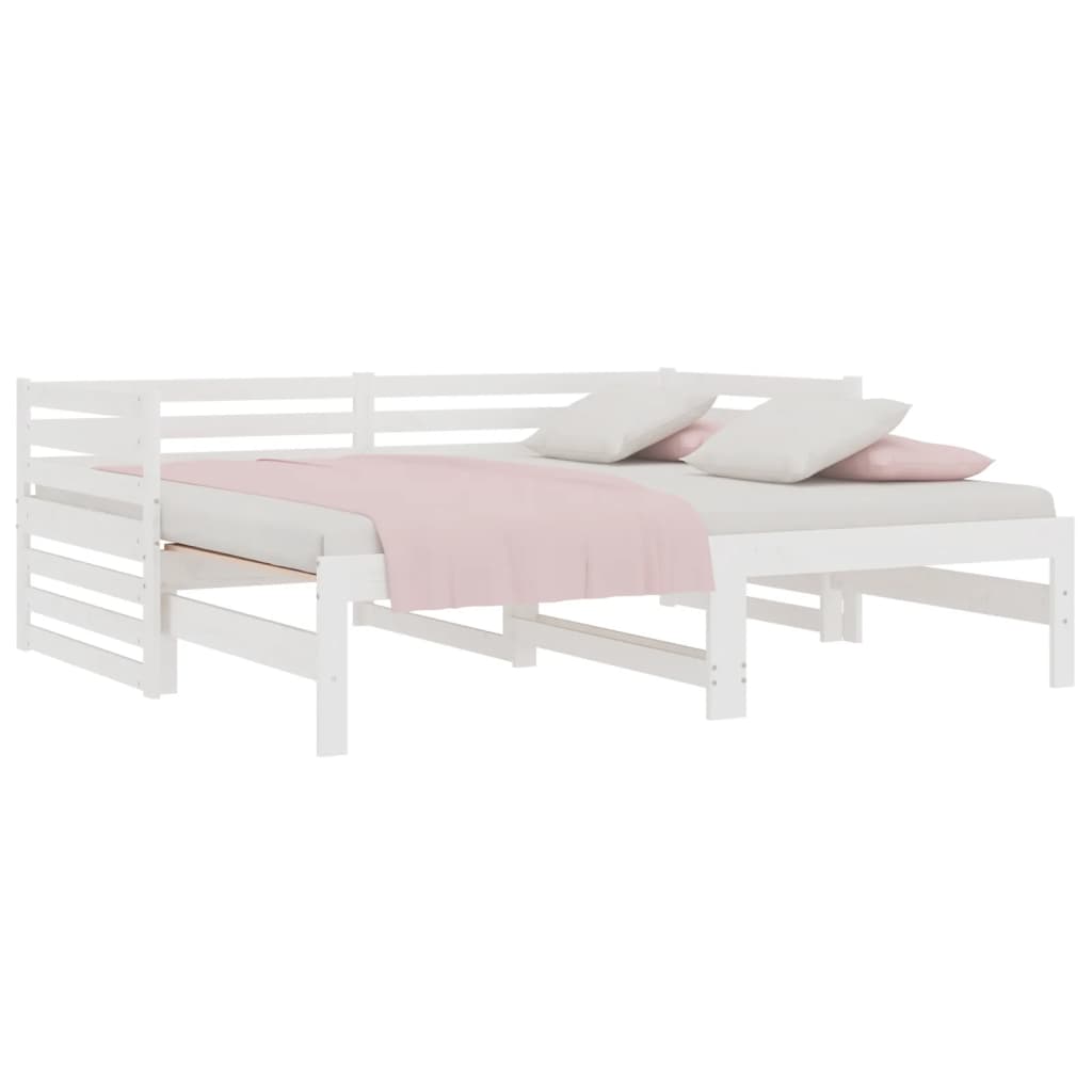 Pull-out Day Bed without Mattress White 2x(90x190) cm