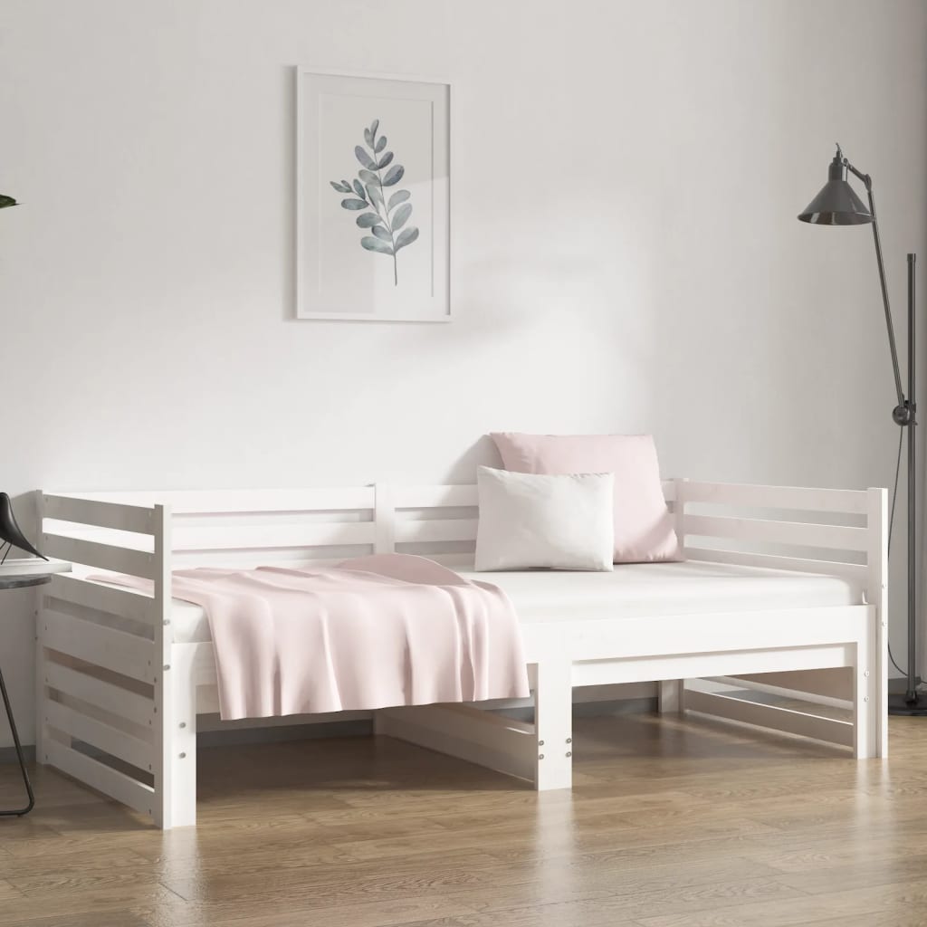 Pull-out Day Bed without Mattress White 2x(90x190) cm