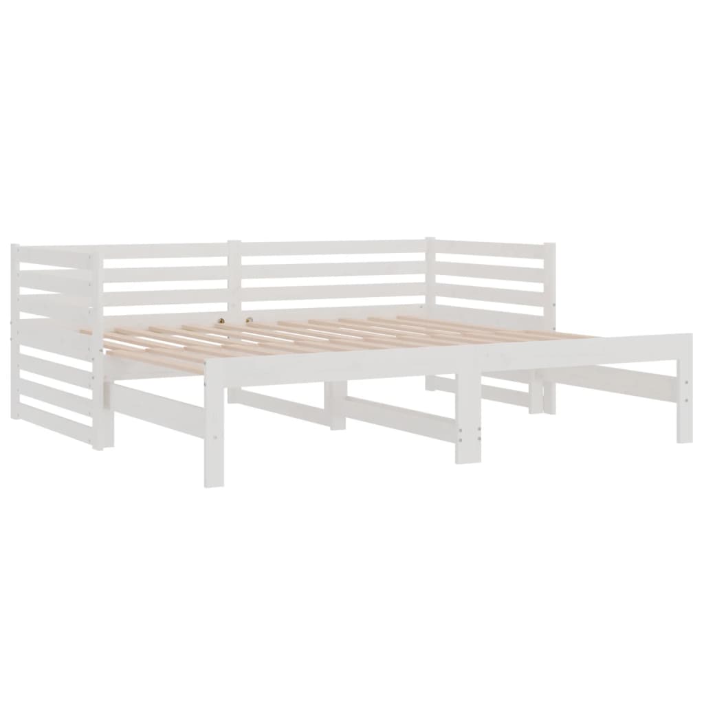 Pull-out Day Bed without Mattress White 2x(90x190) cm
