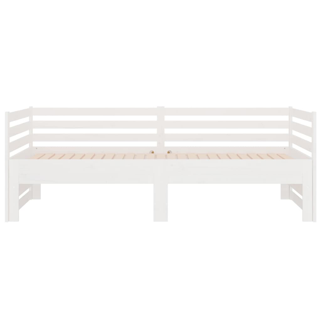 Pull-out Day Bed without Mattress White 2x(90x190) cm