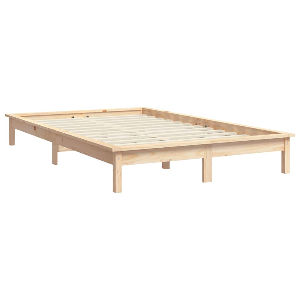 Bed Frame without Mattress 135x190 cm Solid Wood