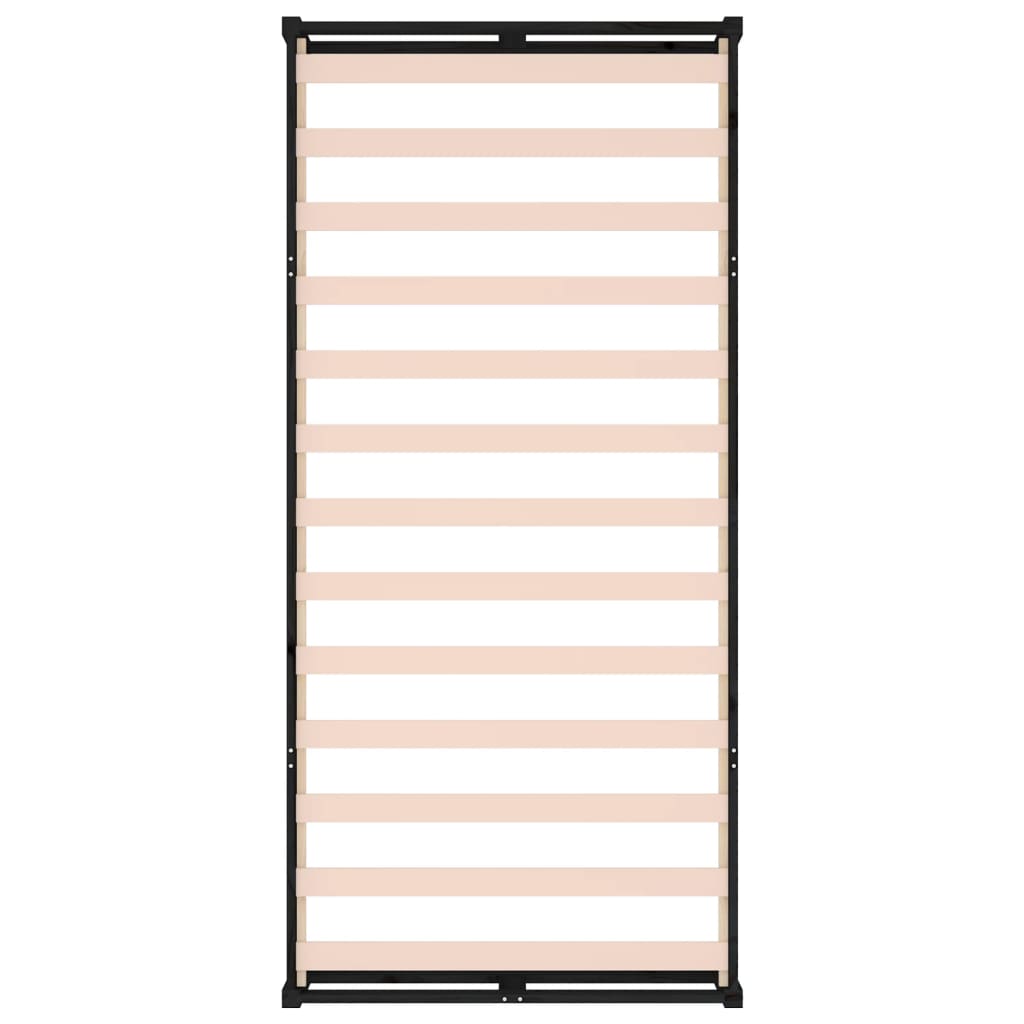Bed Frame without Mattress Black 100x200 cm Solid Wood