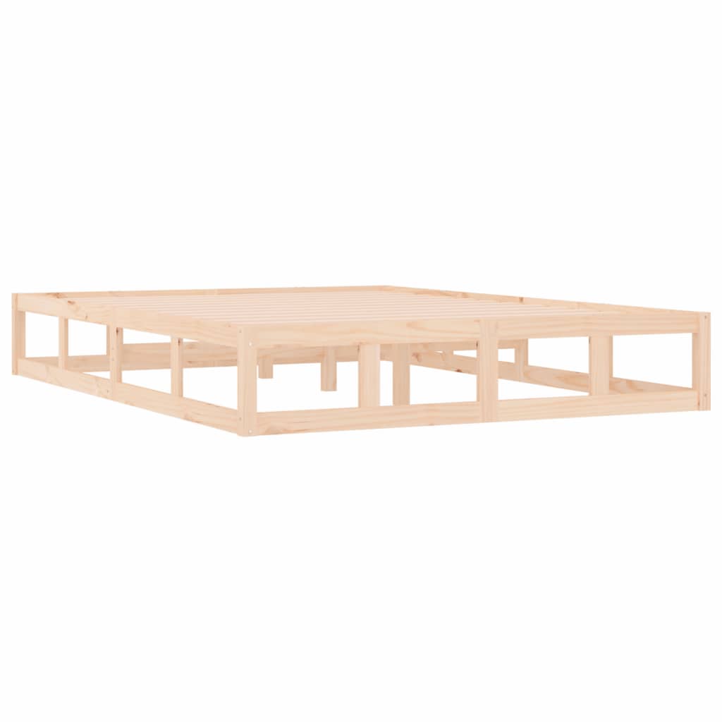 Bed Frame without Mattress 137x187 cm Double Solid Wood