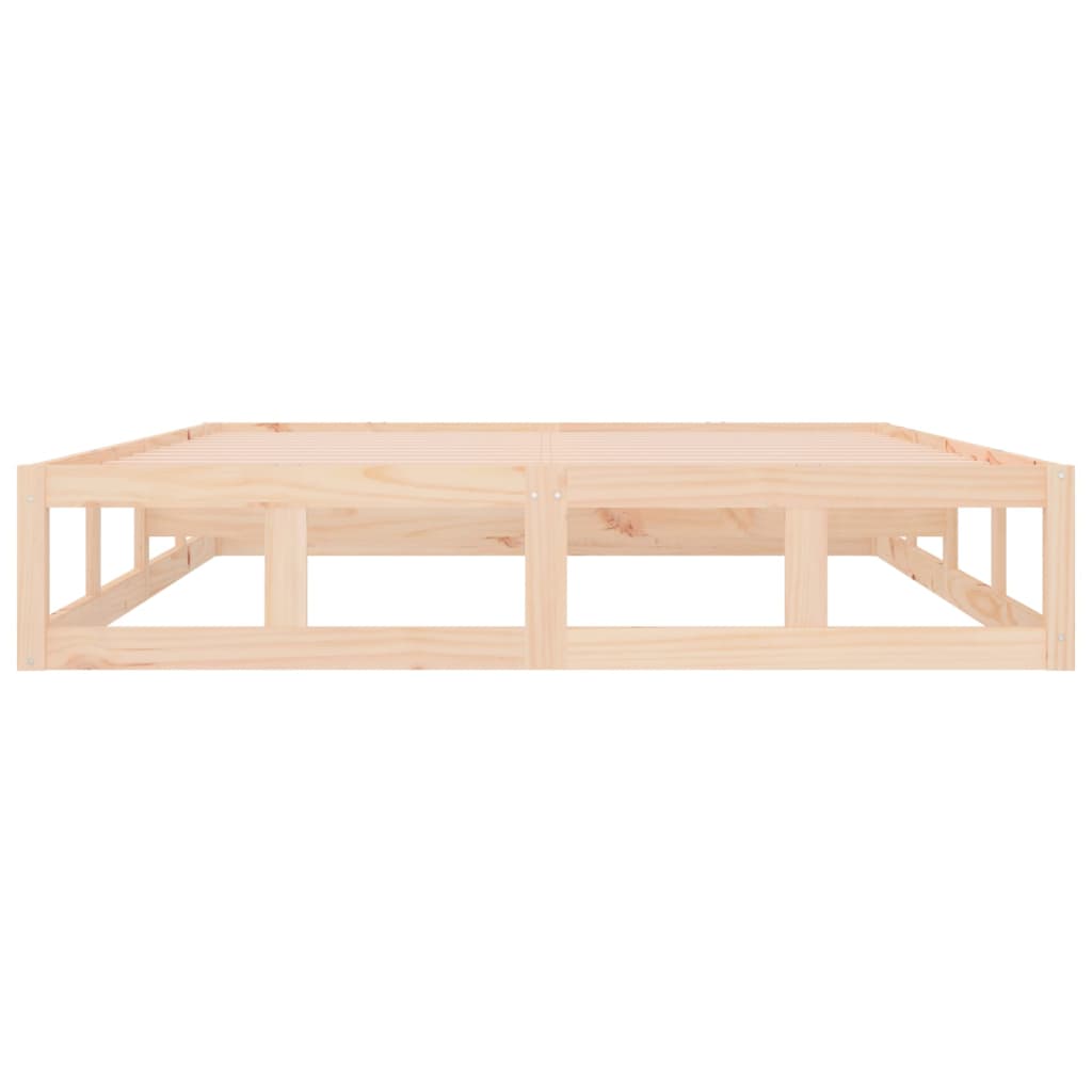 Bed Frame without Mattress 137x187 cm Double Solid Wood