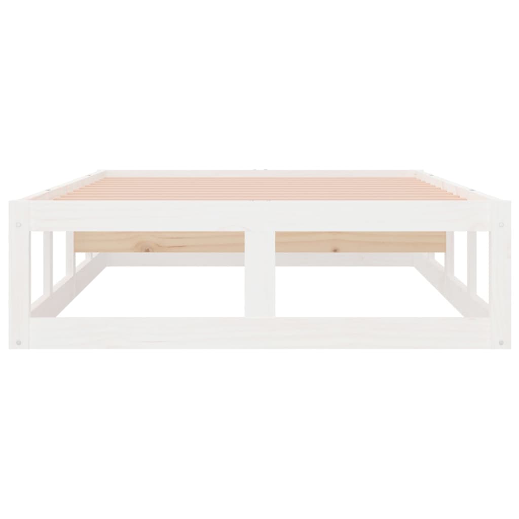 Bed Frame without Mattress White 90x190 cm Solid Wood