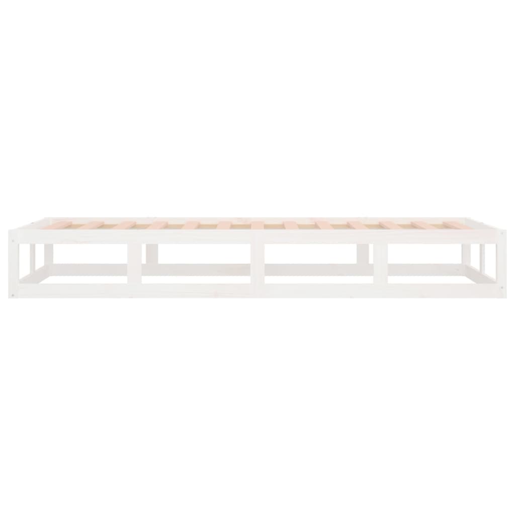Bed Frame without Mattress White 90x190 cm Solid Wood