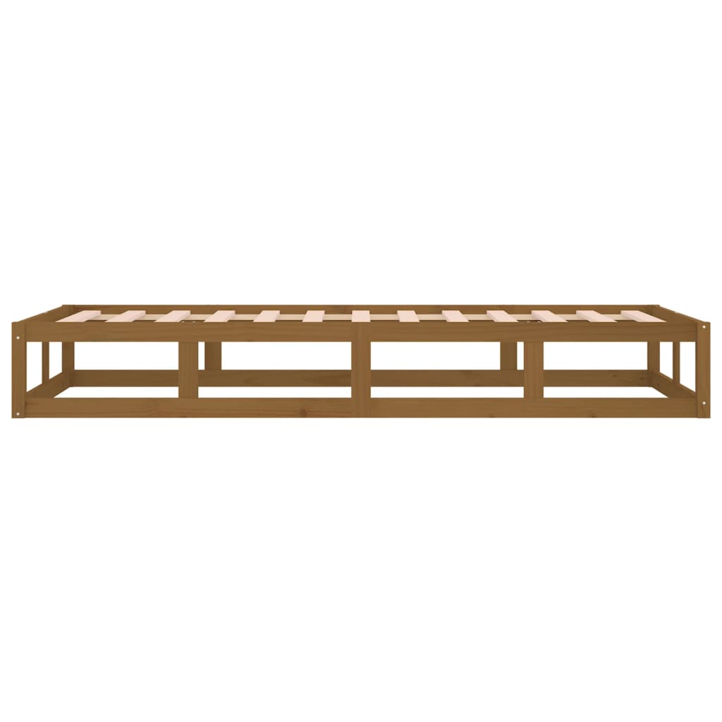Bed Frame without Mattress Honey Brown 90x190 cm Solid Wood
