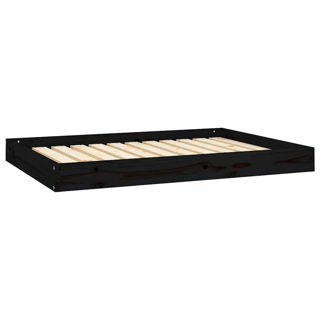 Dog Bed Black 101.5x74x9 cm Solid Wood Pine