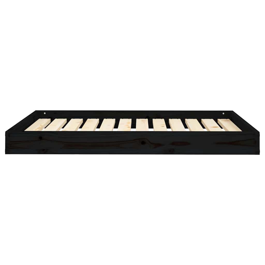 Dog Bed Black 101.5x74x9 cm Solid Wood Pine