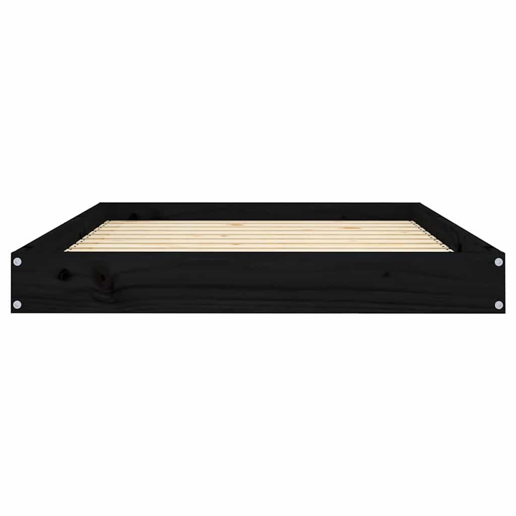 Dog Bed Black 101.5x74x9 cm Solid Wood Pine