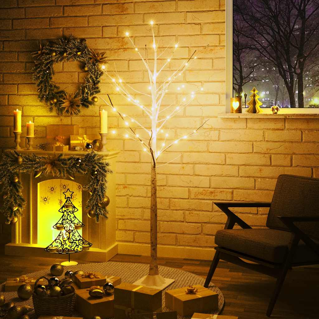 LED White Birch Tree Warm White 96 LEDs 180 cm