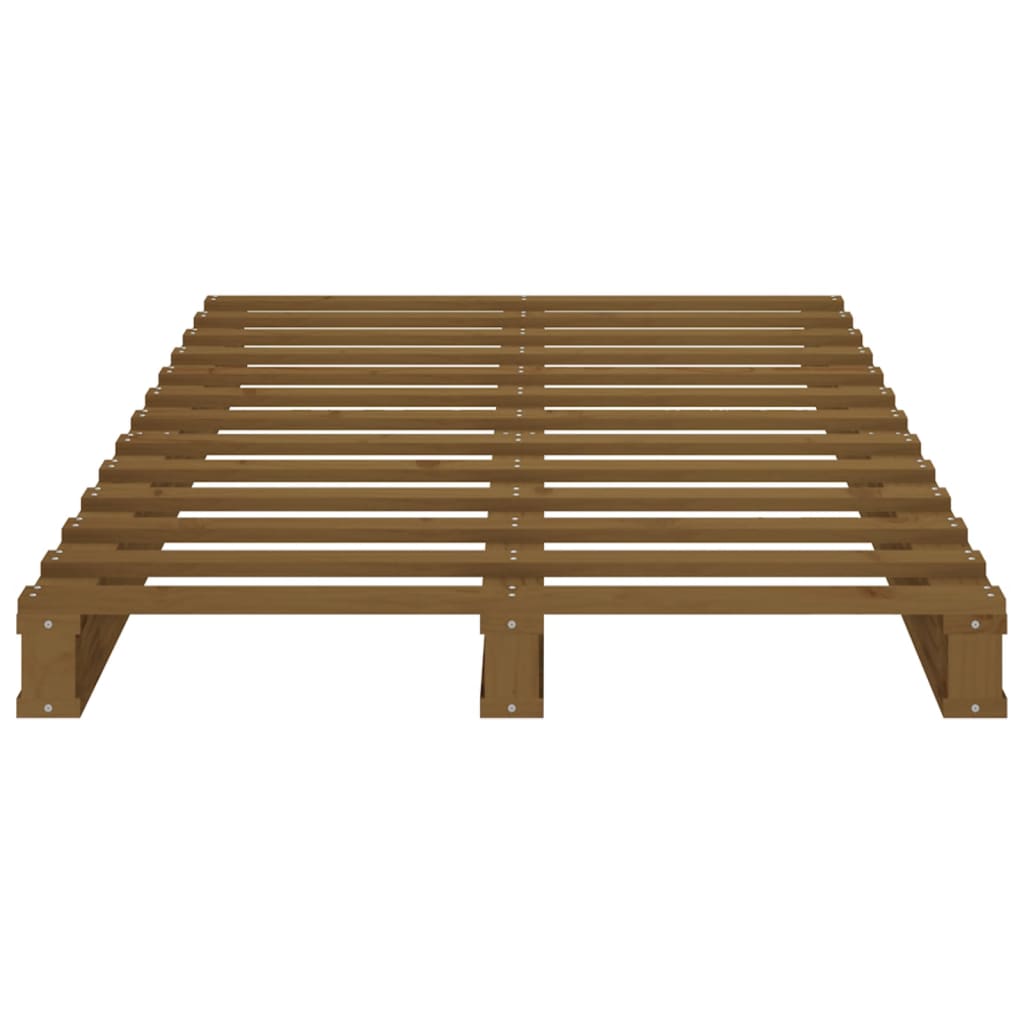 Pallet Bed without Mattress Honey Brown 90x190 cm Solid Wood