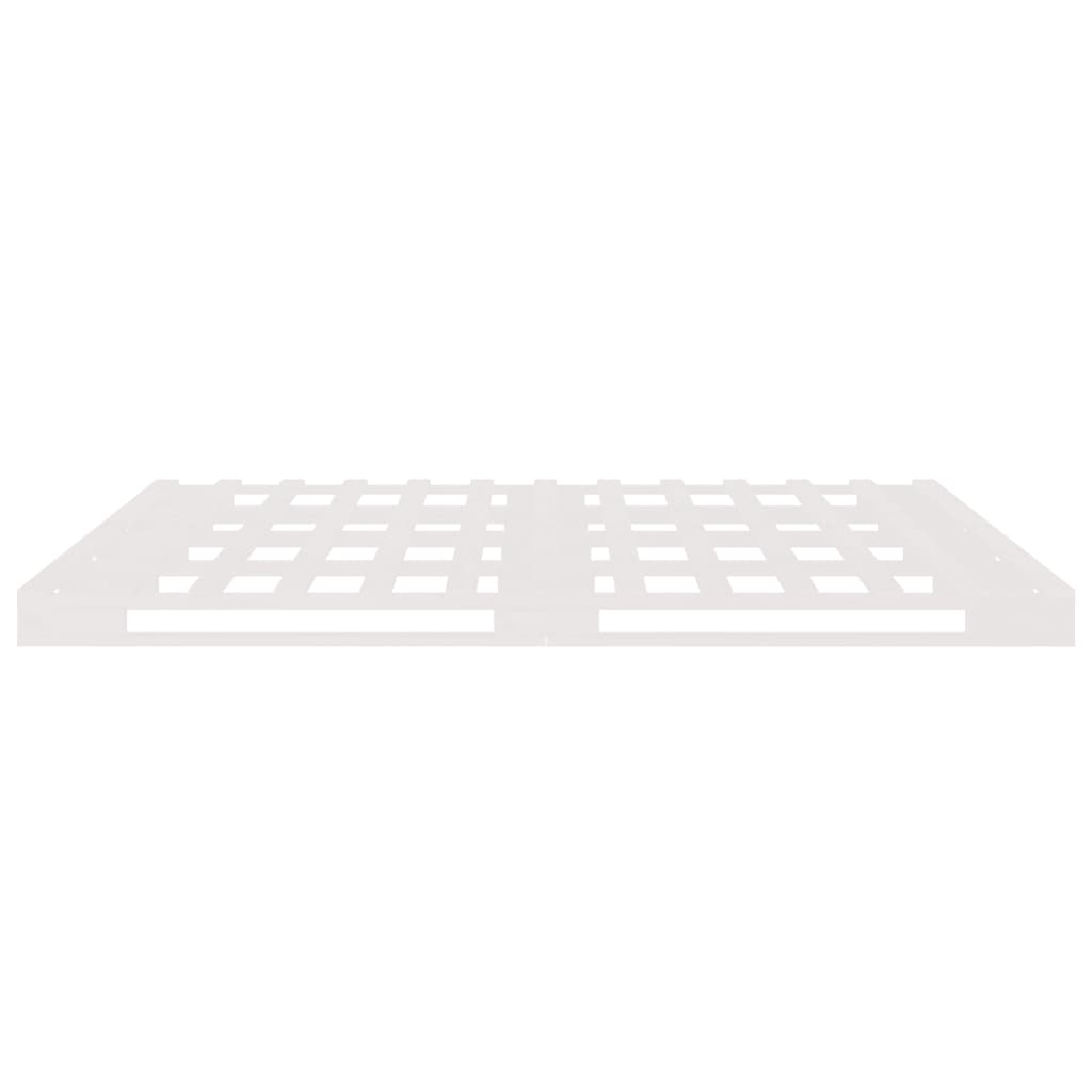 Pallet Bed without Mattress White 135x190 cm Solid Wood
