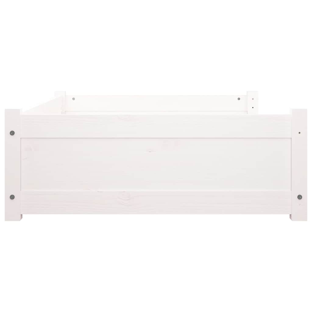 Dog Bed White 95.5x65.5x28 cm Solid Pine Wood