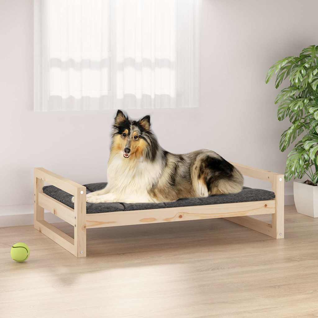 Dog Bed 95,5x65,5x28 cm Solid Pine Wood