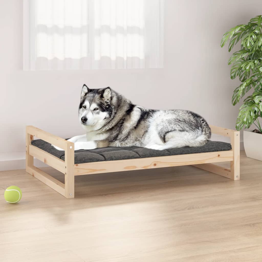 Dog Bed 105,5x75,5x28 cm Solid Pine Wood