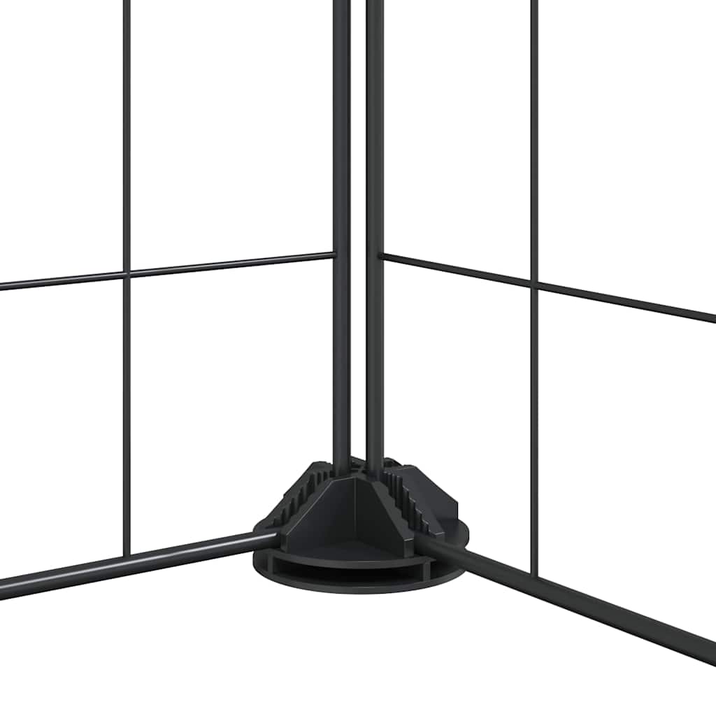 8-Panel Pet Cage Black 70x70x35 cm Steel
