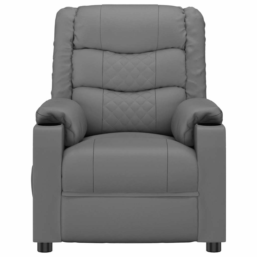 Massage Chair Grey Faux Leather