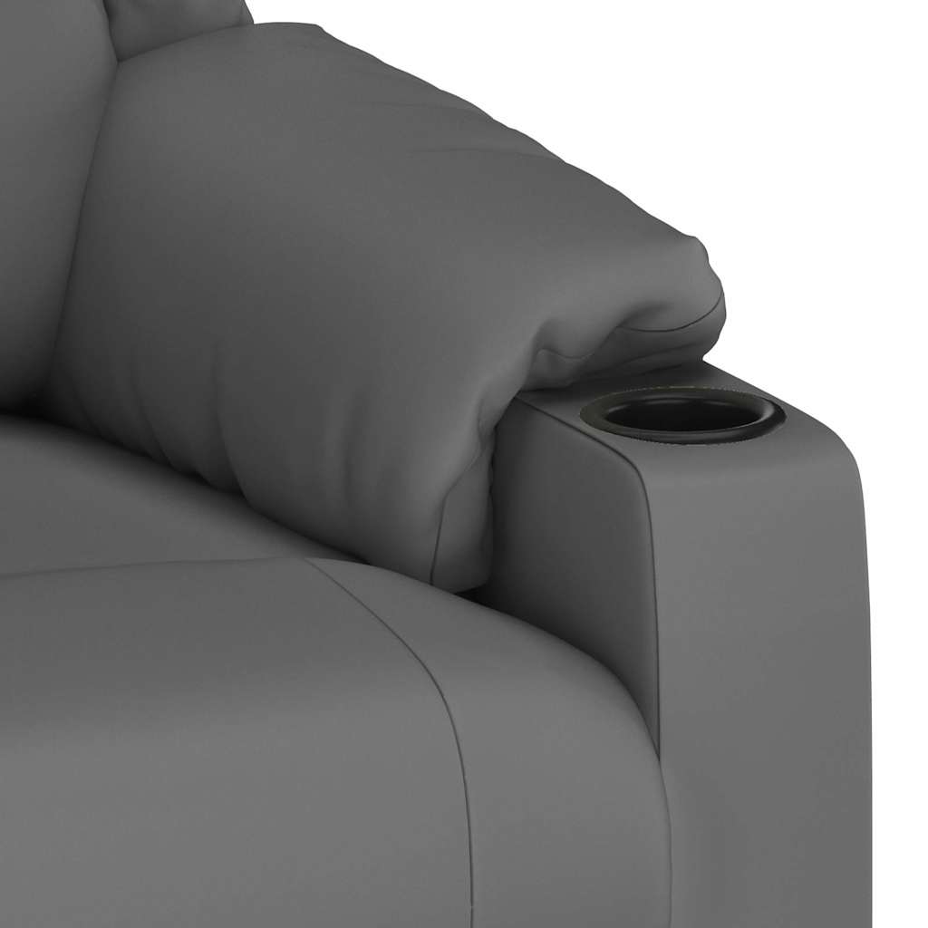 Massage Chair Grey Faux Leather
