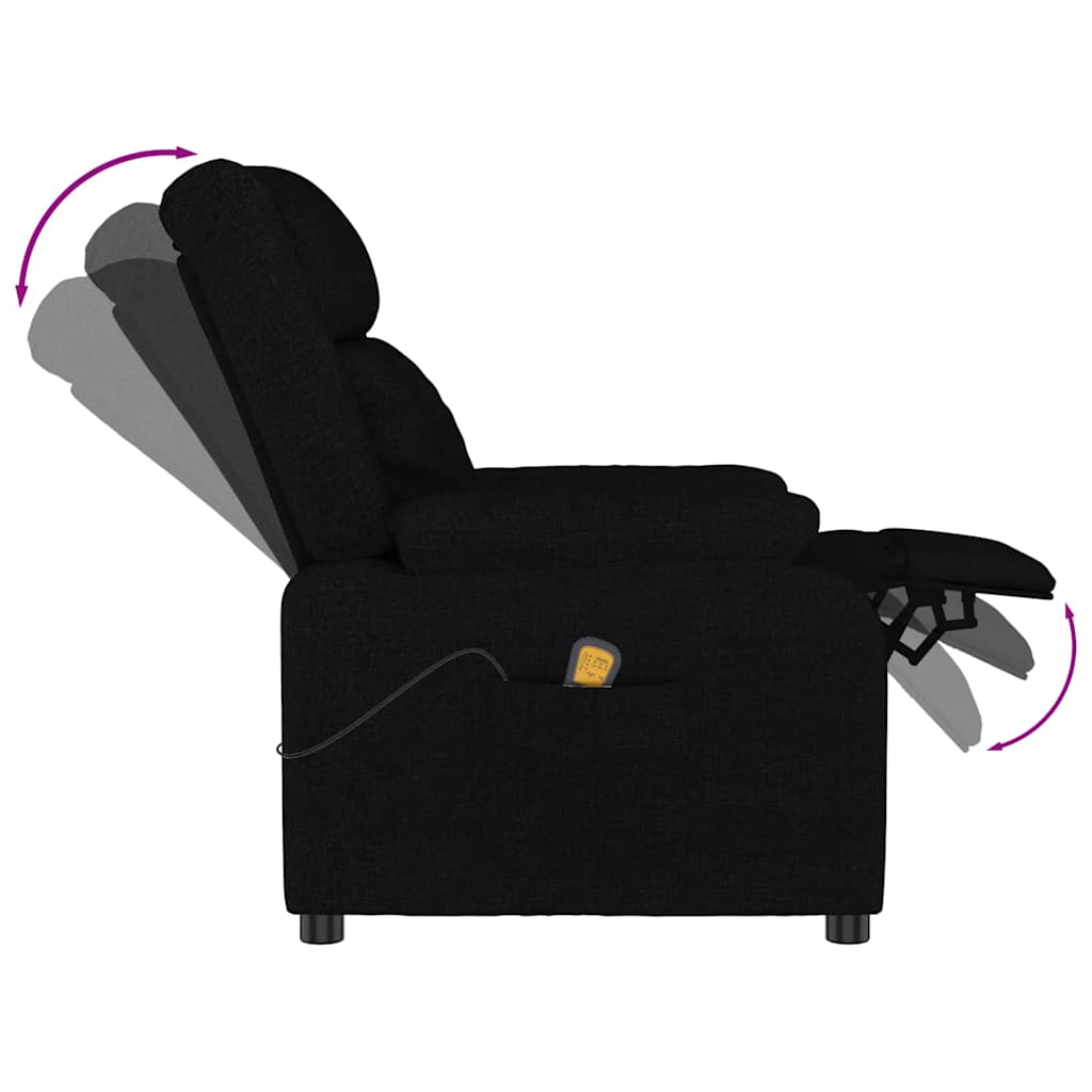 Massage Chair Black Fabric