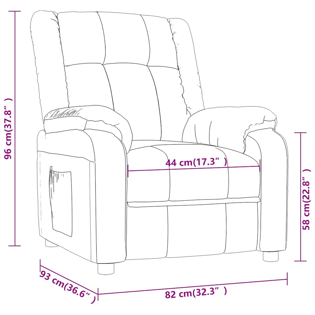 Massage Chair Black Fabric