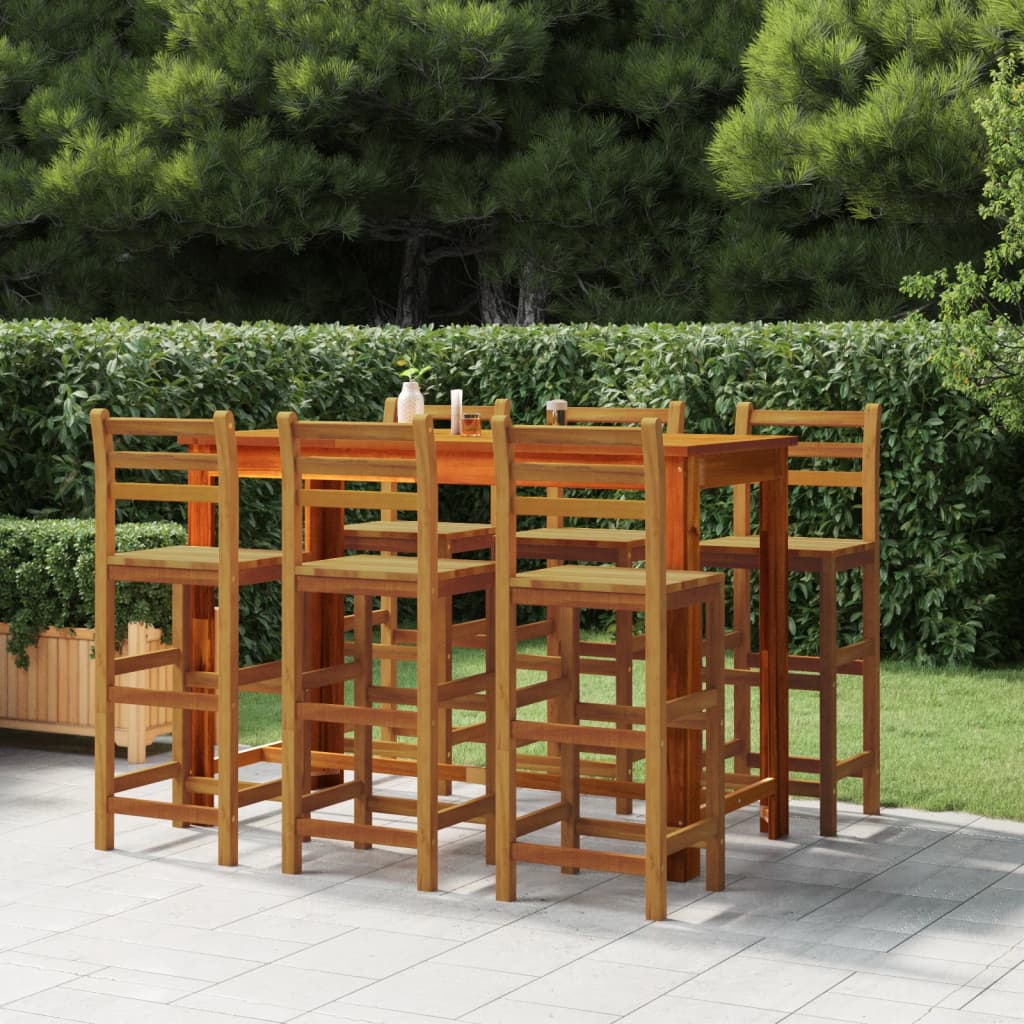 Bar Stools 6 pcs Solid Wood Acacia