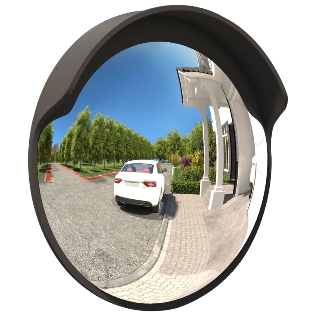 Outdoor Convex Traffic Mirror Black Ø45 cm Polycarbonate