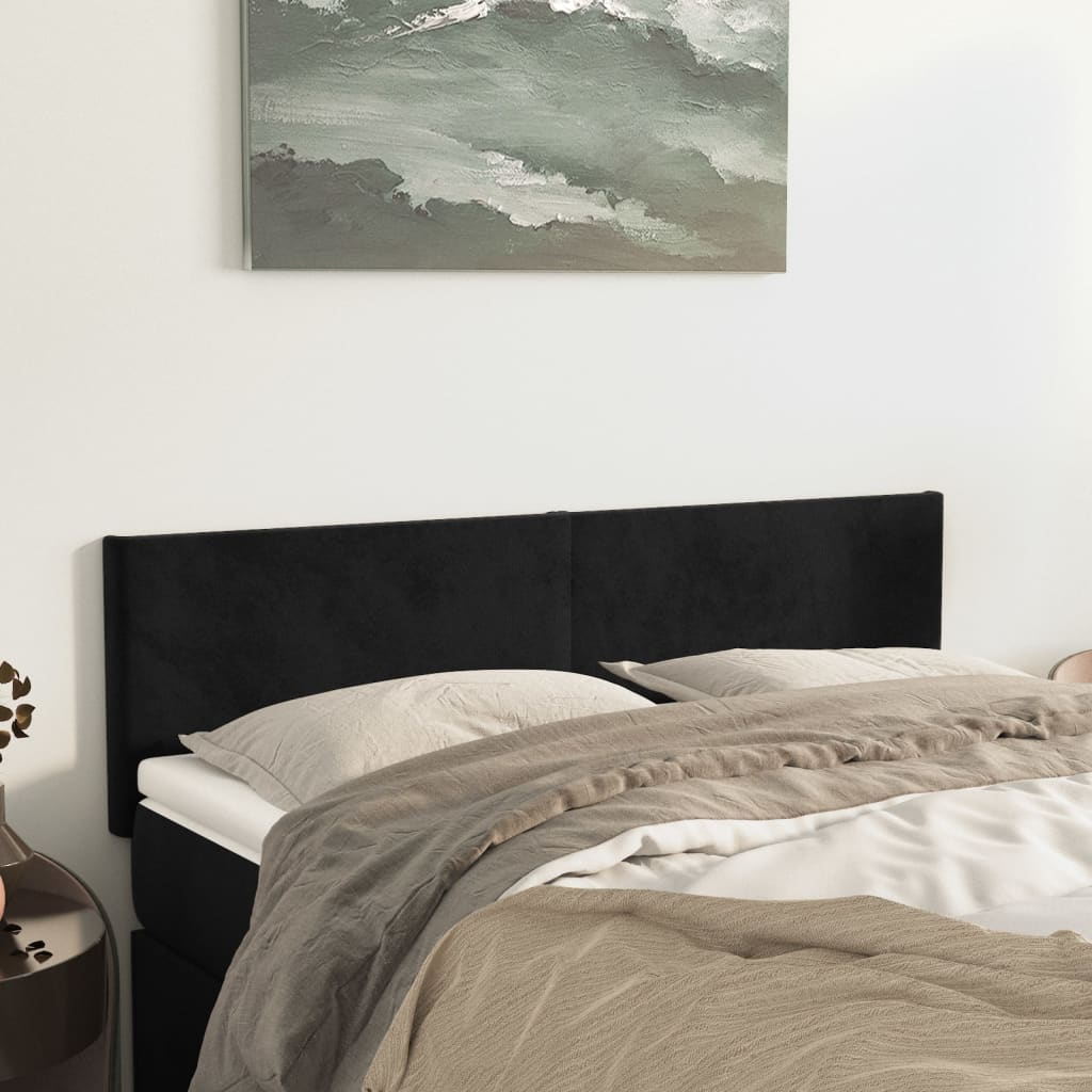 Headboards 2 pcs Black 72 cm Velvet