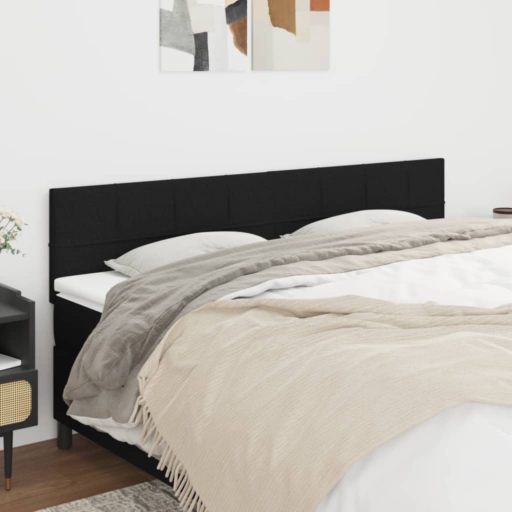 Headboards 2 pcs Black 80 cm Fabric