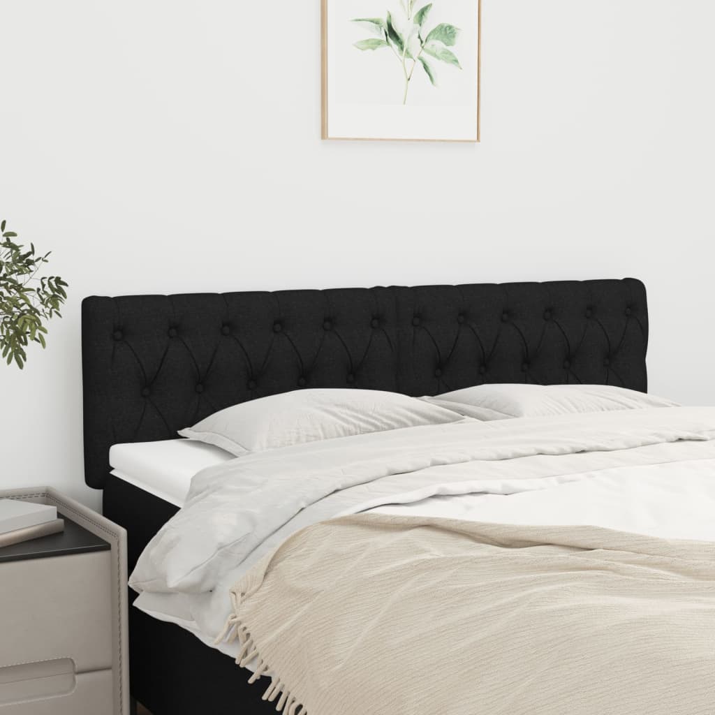 Headboards 2 pcs Black 80 cm Fabric
