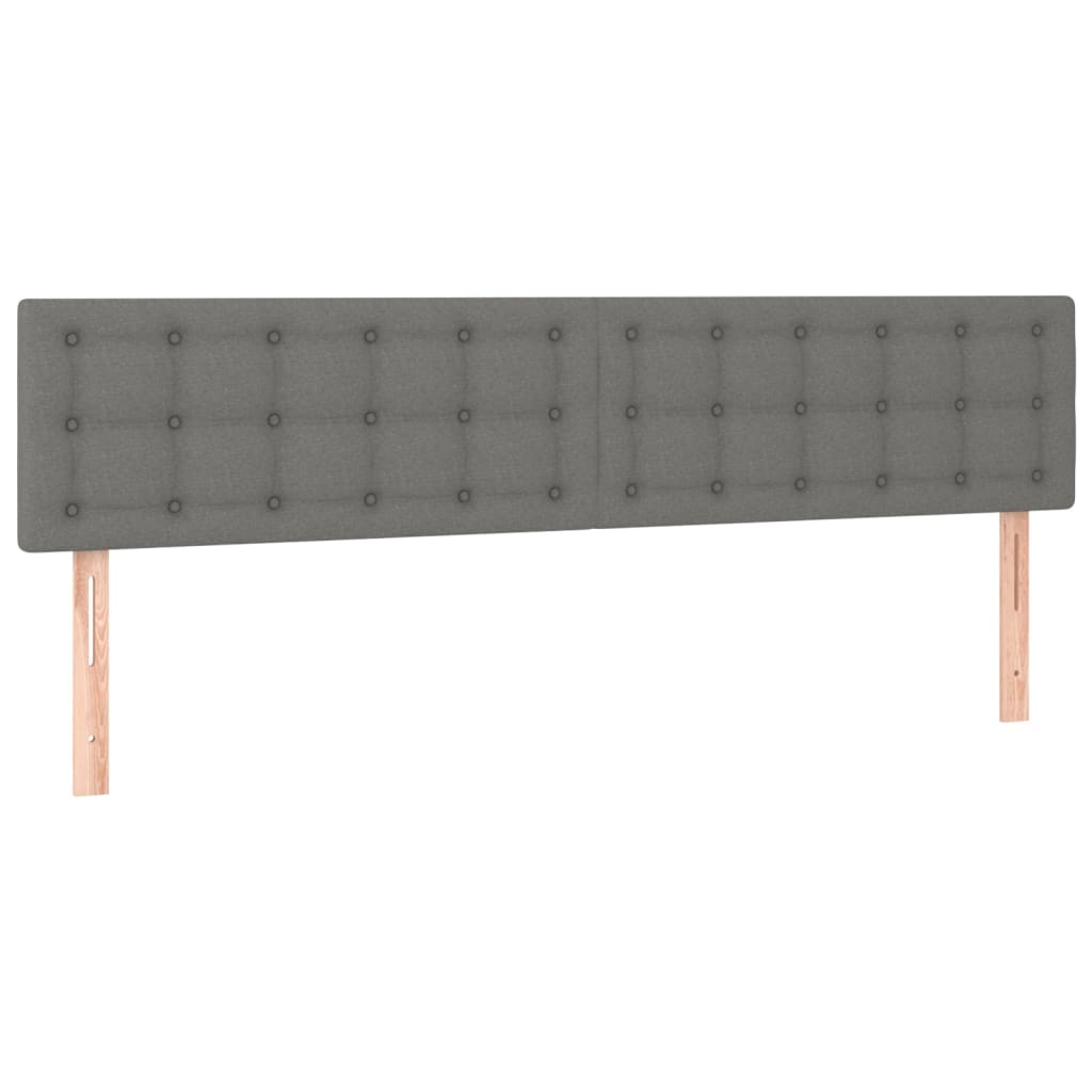 Headboards 2 pcs Dark Grey 80 cm Fabric