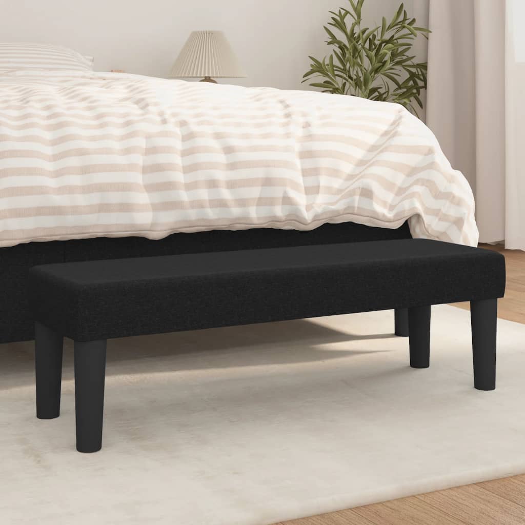 Bench Black 100x30x30 cm Fabric