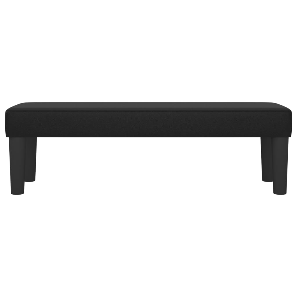 Bench Black 100x30x30 cm Faux Leather