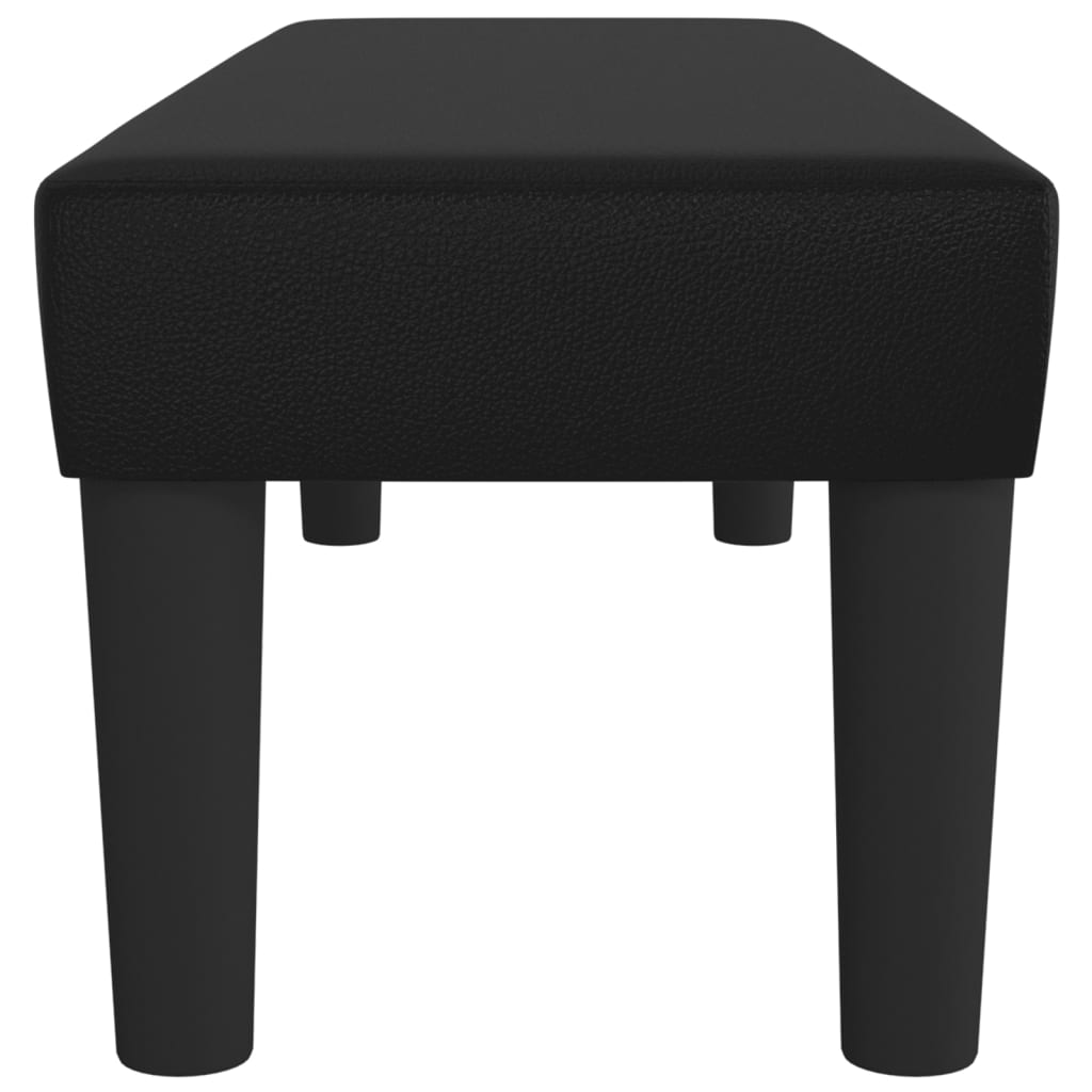 Bench Black 100x30x30 cm Faux Leather
