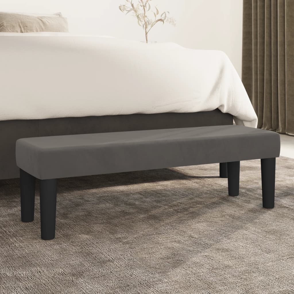 Bench Dark Grey 100x30x30 cm Velvet
