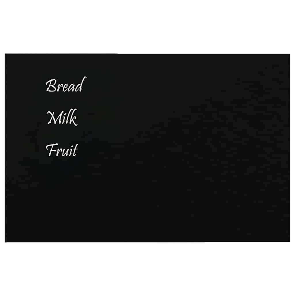 Wall-mounted Magnetic Board Black 40x30 cm Tempered Glass