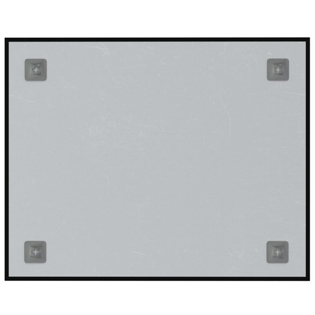 Wall-mounted Magnetic Board Black 50x40 cm Tempered Glass
