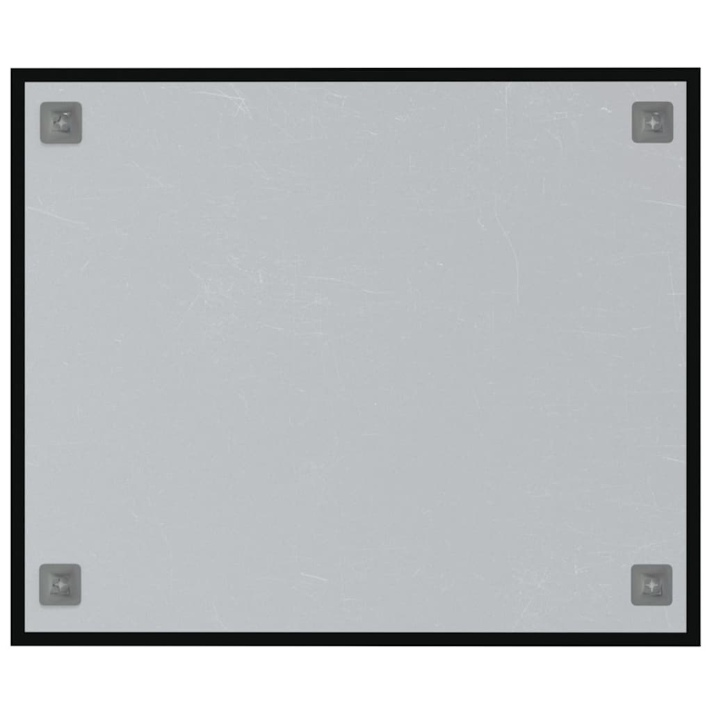 Wall-mounted Magnetic Board Black 60x50 cm Tempered Glass