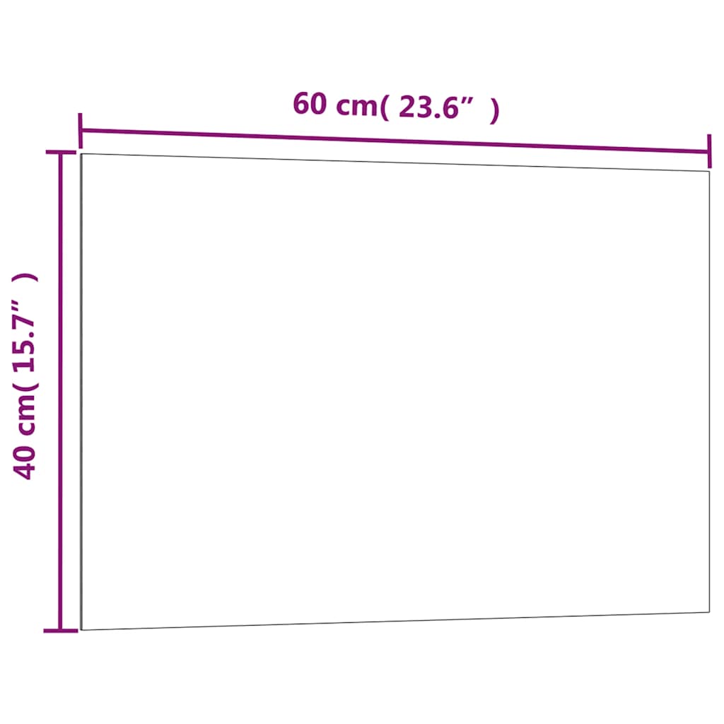Wall-mounted Magnetic Board Black 60x40 cm Tempered Glass