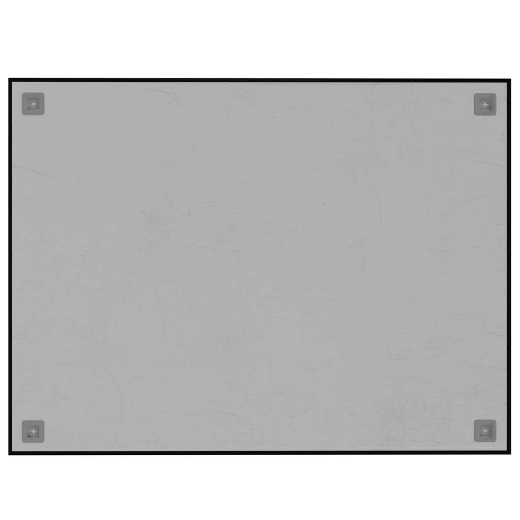 Wall-mounted Magnetic Board Black 80x60 cm Tempered Glass