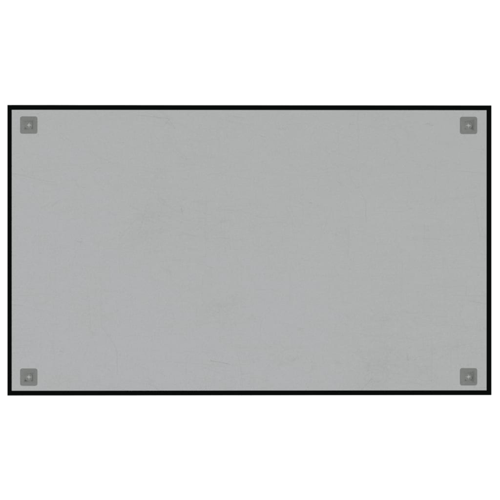 Wall-mounted Magnetic Board Black 100x60 cm Tempered Glass
