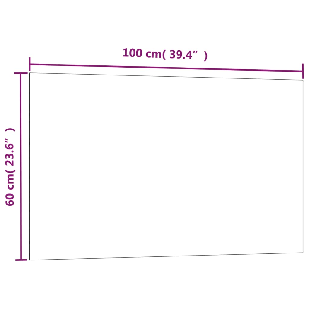 Wall-mounted Magnetic Board Black 100x60 cm Tempered Glass