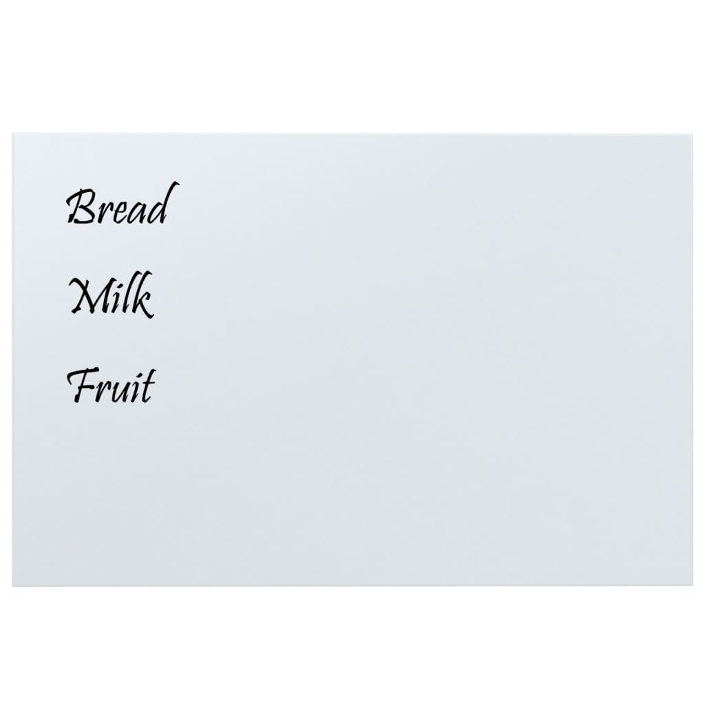 Wall-mounted Magnetic Board White 60x40 cm Tempered Glass