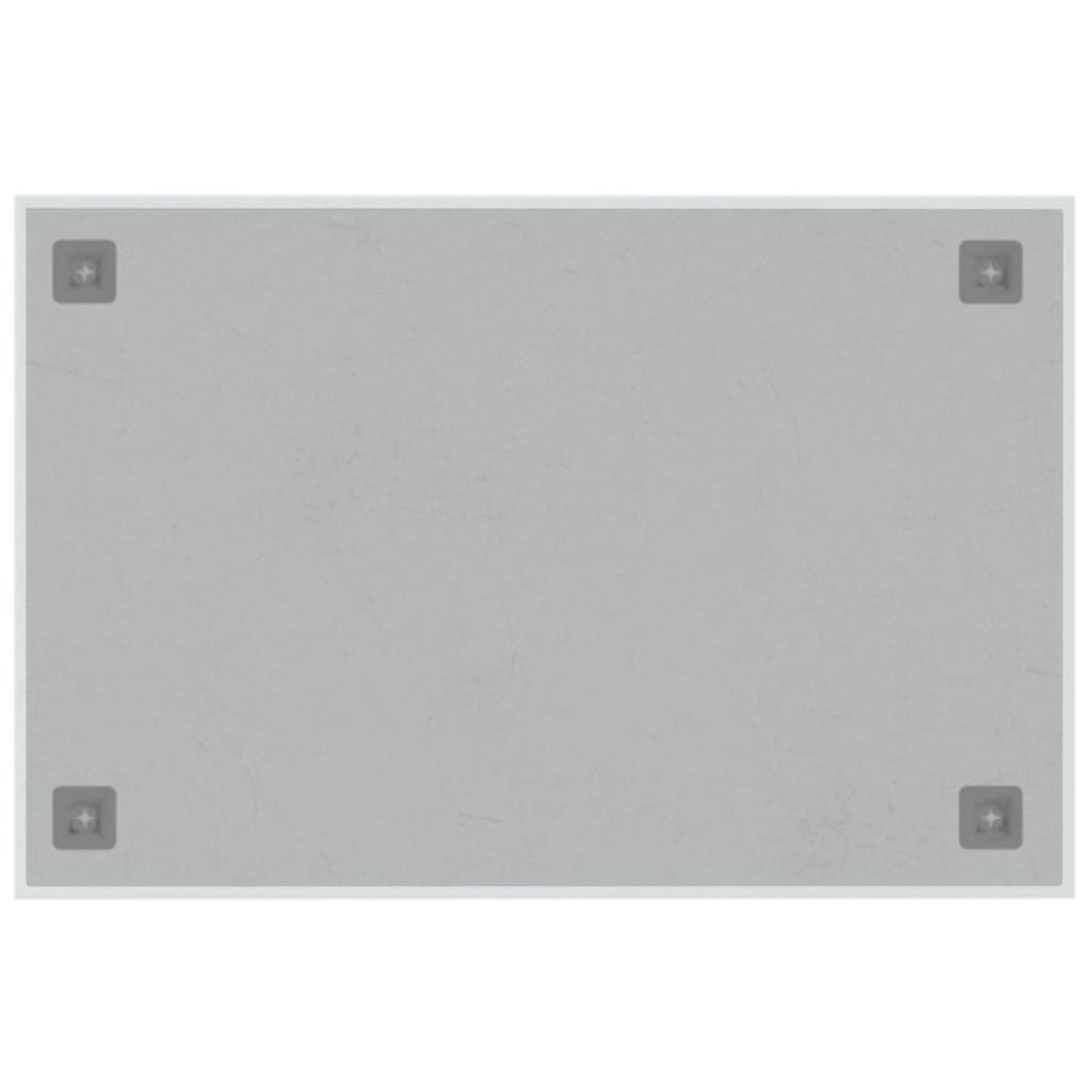 Wall-mounted Magnetic Board White 60x40 cm Tempered Glass