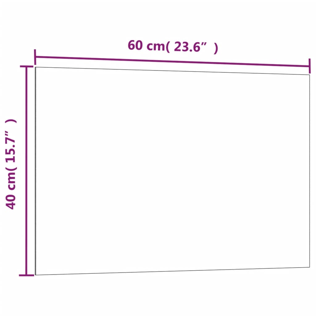 Wall-mounted Magnetic Board White 60x40 cm Tempered Glass