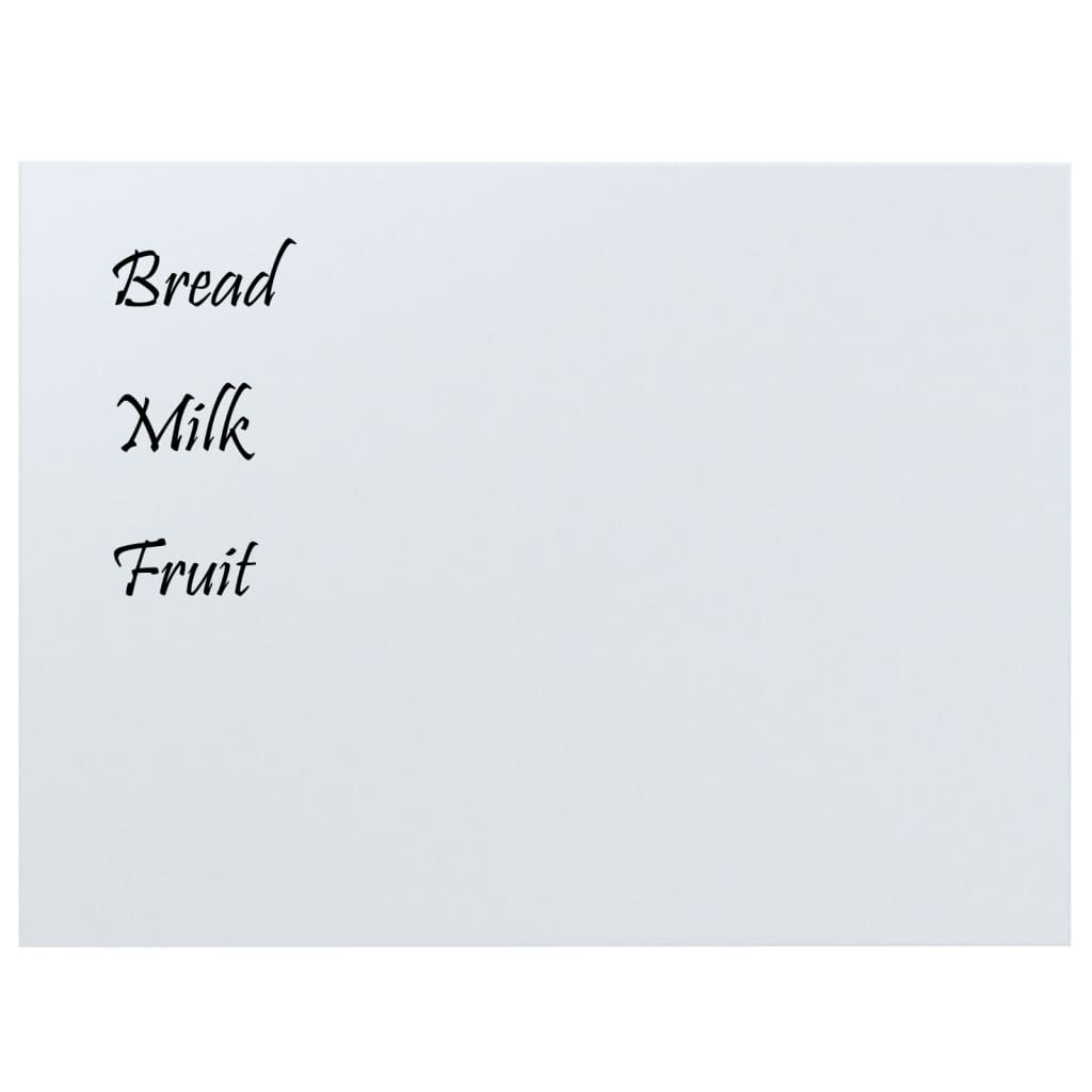 Wall-mounted Magnetic Board White 80x60 cm Tempered Glass