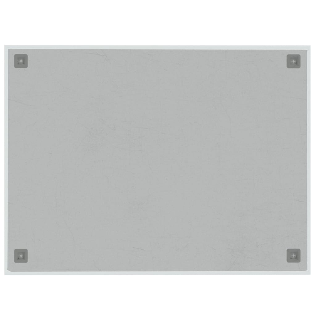 Wall-mounted Magnetic Board White 80x60 cm Tempered Glass