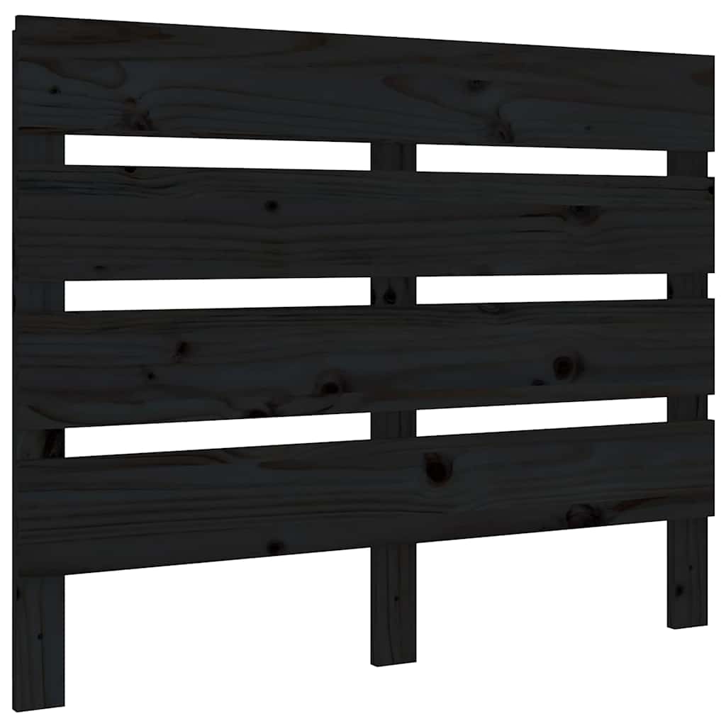 Bed Frame without Mattress Black 100x200 cm Solid Wood Pine