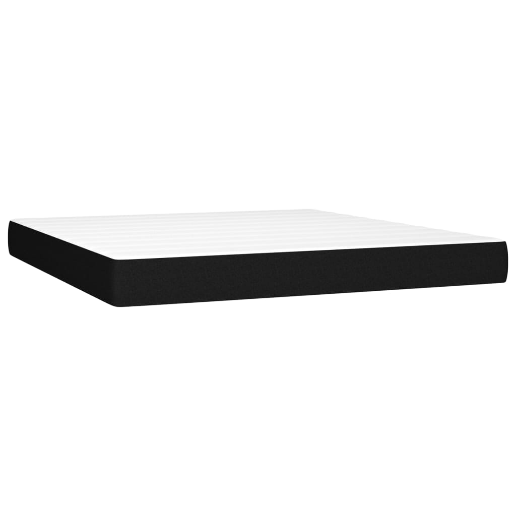 Pocket Spring Bed Mattress Medium Black 153x203x20 cm Queen Size Fabric