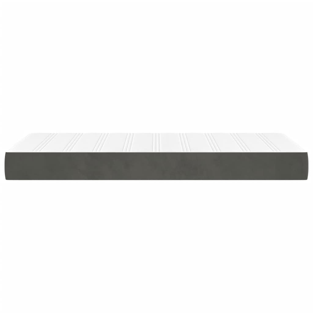 Pocket Spring Bed Mattress Medium Dark Grey 107x203x20 cm Super Single Velvet